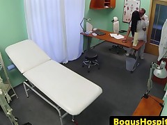 Euro patient cockriding doctor during exam
